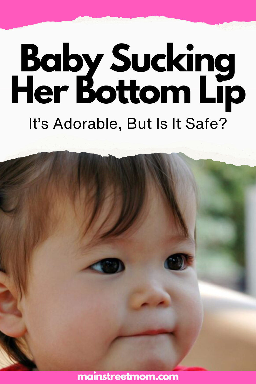 Un bebé se chupa el labio inferior: Es adorable, pero ¿es seguro?
