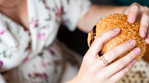 woman craving red meat